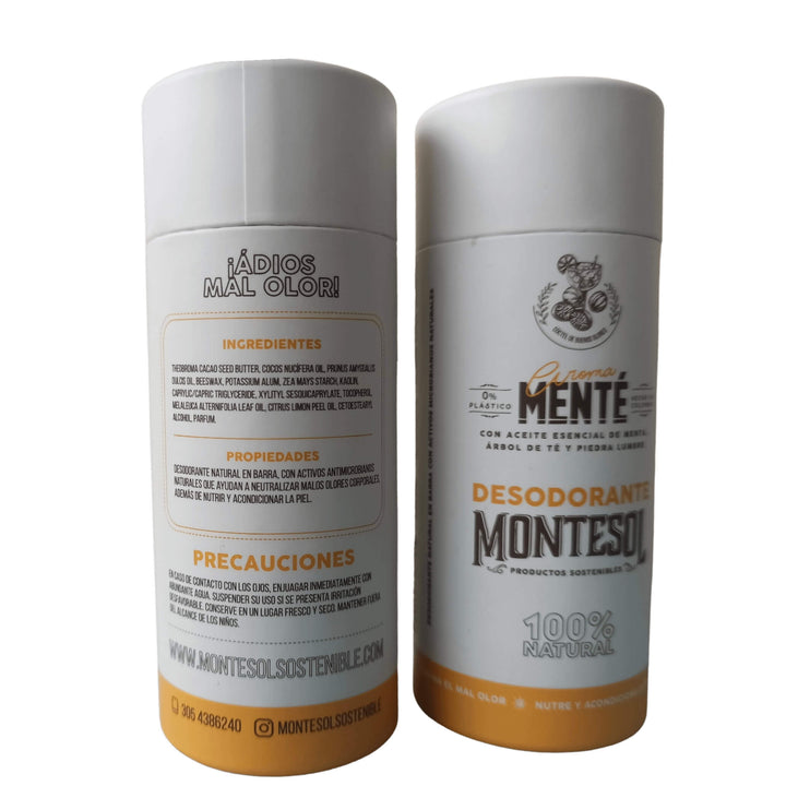 desodorante natural en barra de alumbre y menta