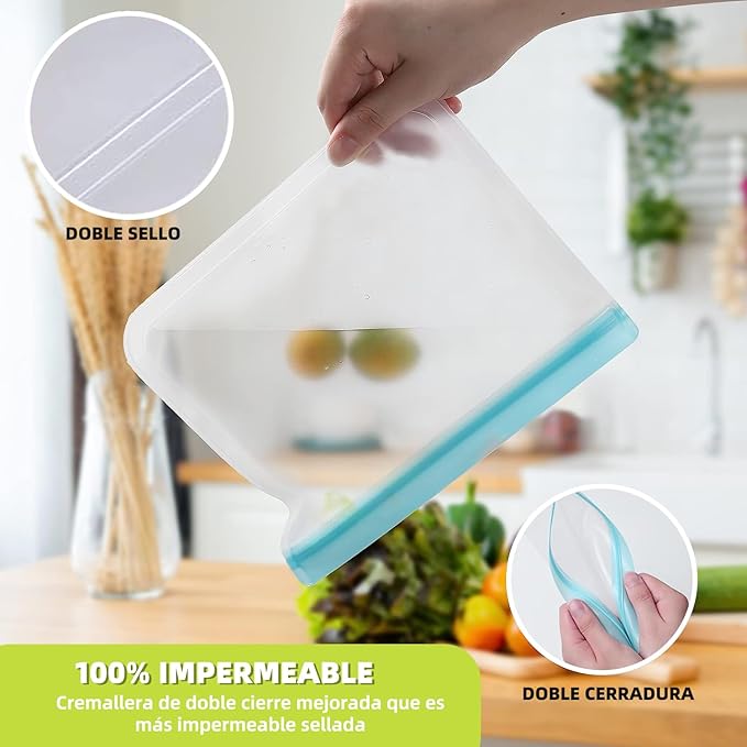 Set x 3 Bolsas en Silicona S,M,L