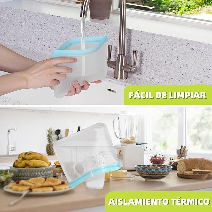 Set x 3 Bolsas en Silicona S,M,L