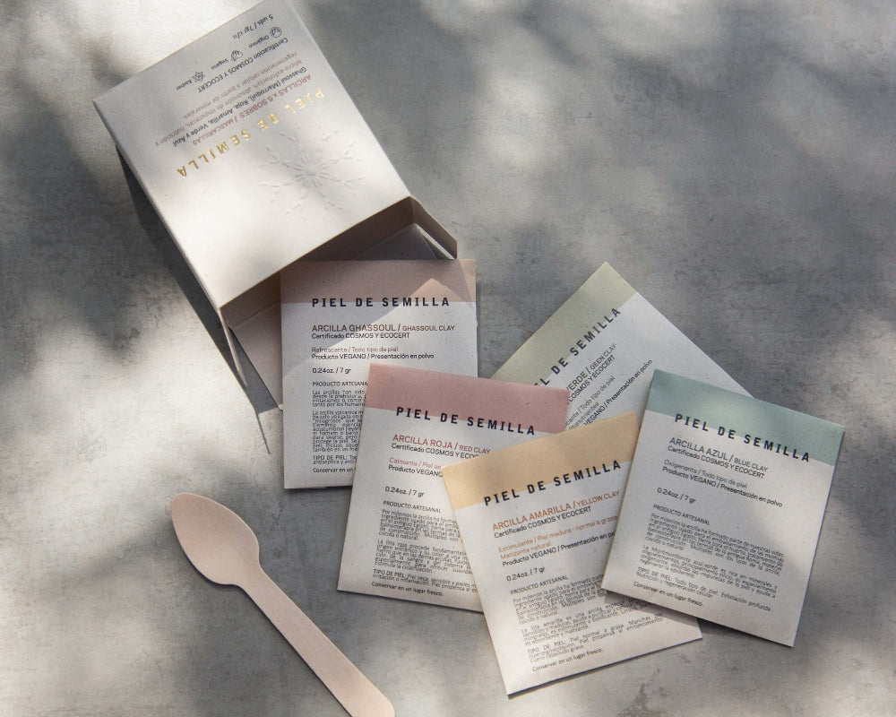 arcillas faciales naturales piel de semilla