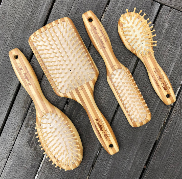 Cepillo para cabello en Bambú Olivia Garden (redondo, grande, mediano y mini)
