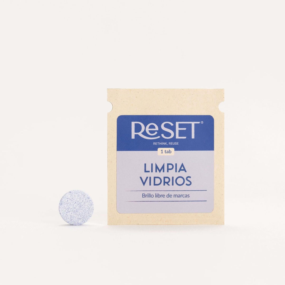 Set Limpiavidrios Reset (botella + 3 tabletas)