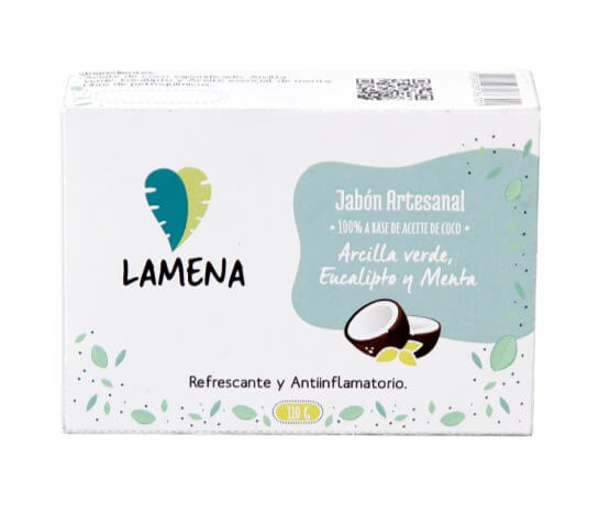 Jabón artesanal Eucalipto y menta Lamena