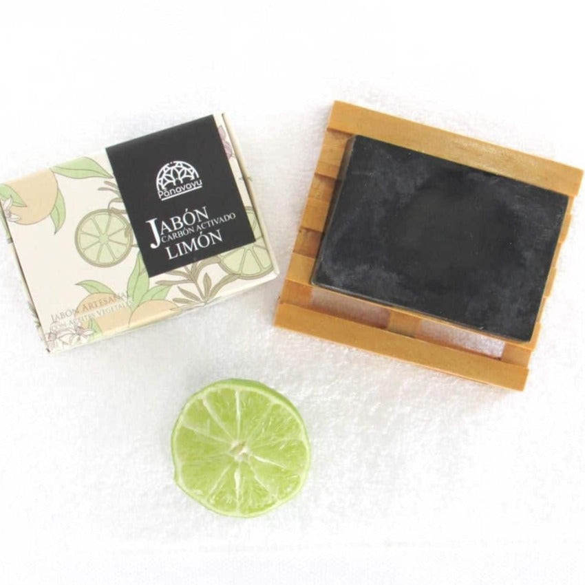 Jabón de carbón activado y limón Panavayu