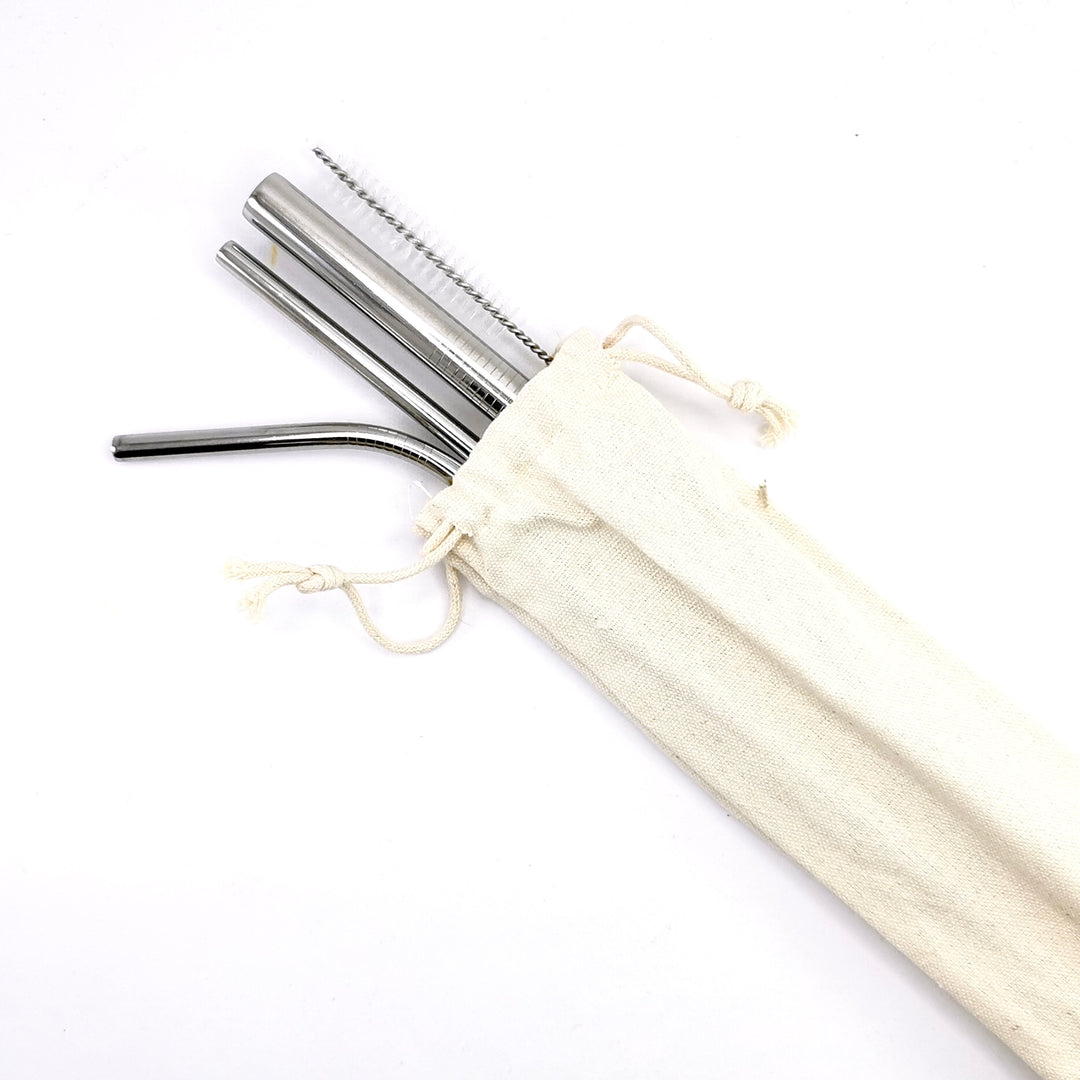 Set 3 pitillos metálicos reutilizables