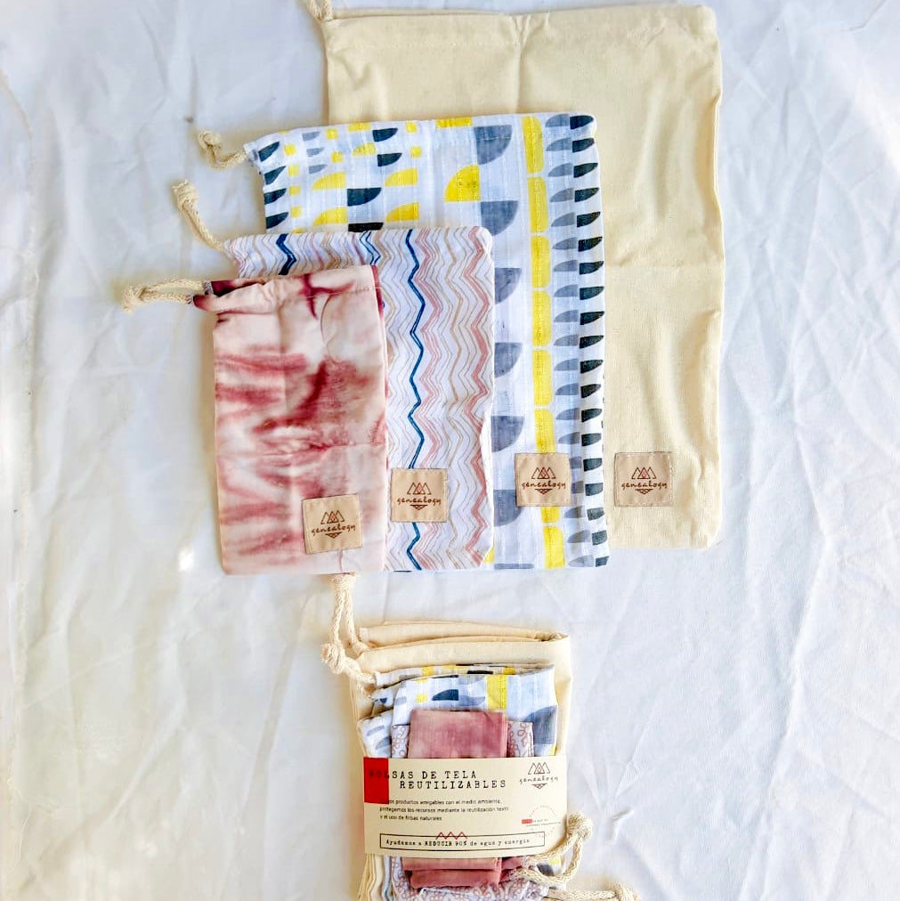Kit x4 Bolsas en tela (s,m,l,xl)