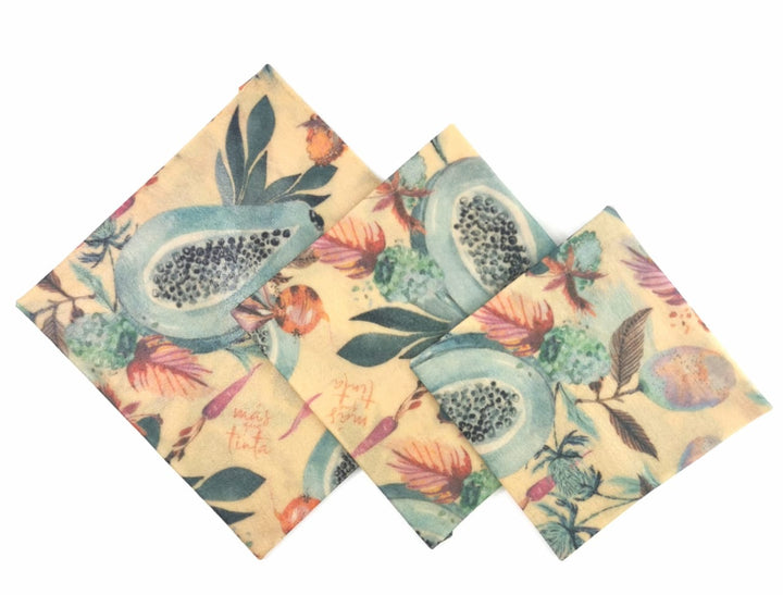 Envolturas para alimentos enceradas (kit S, M, L) Panal Ecowraps