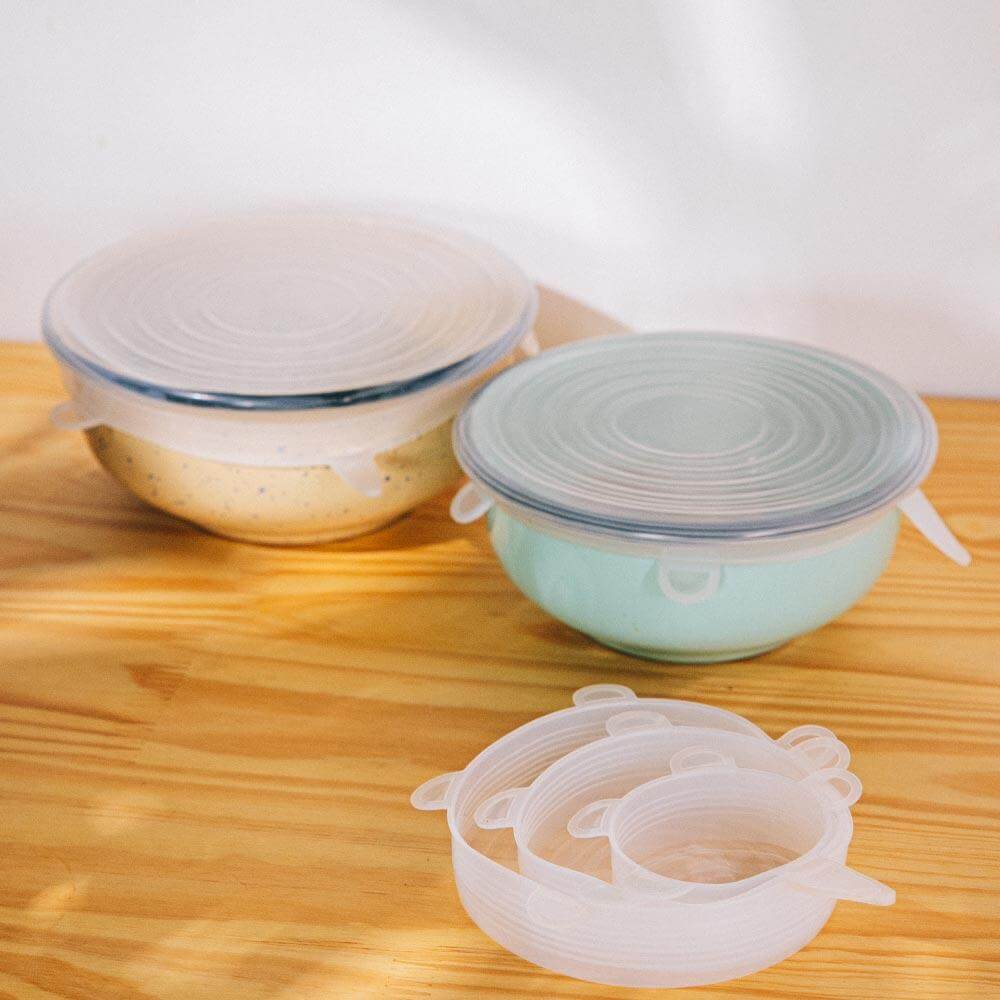 Tapas de silicona para recipientes x 6