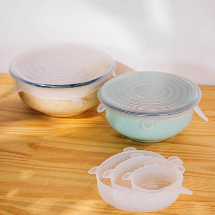 Tapas de silicona para recipientes x 6