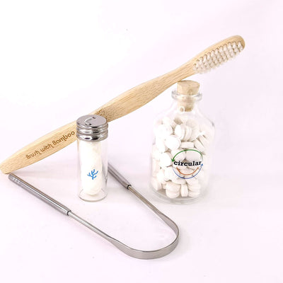 cepillo de dientes en bambú limpiador de lengua 