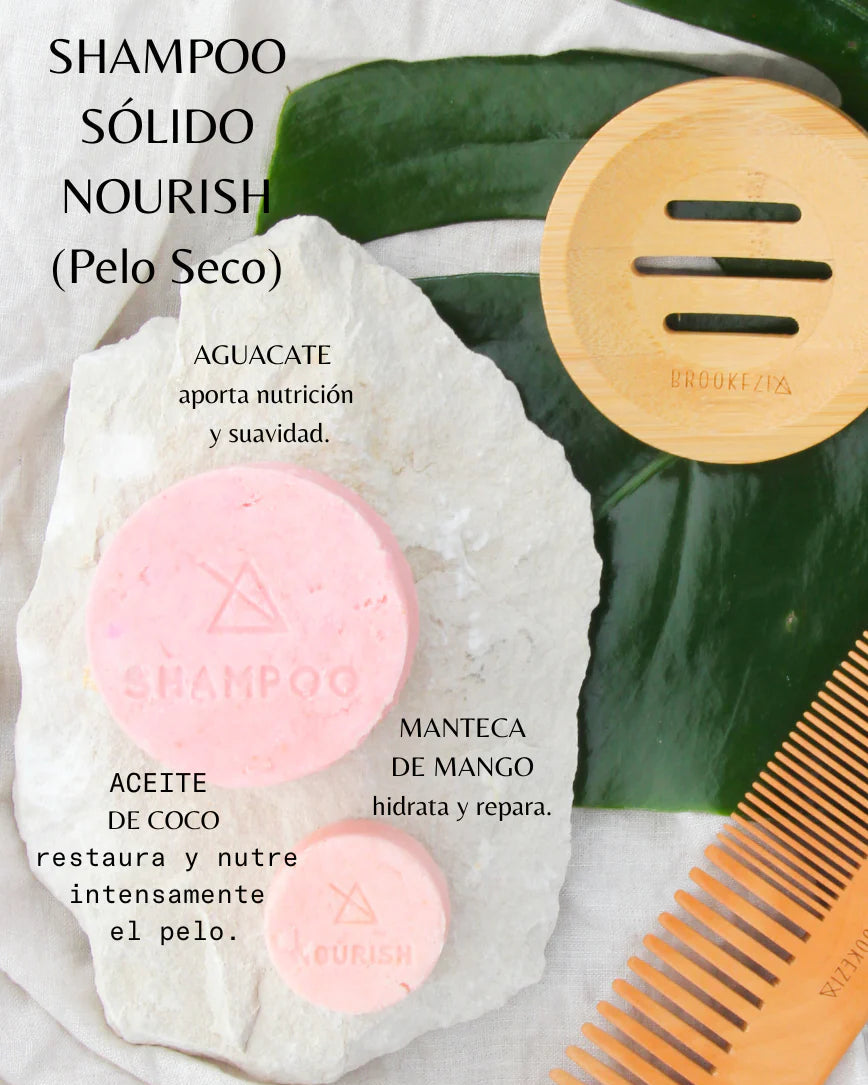 shampoo natural en barra para cabello seco brookezia