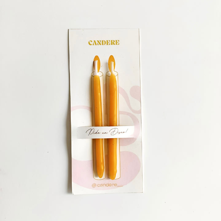 Velas de deseos x2 en cera de abejas Candere