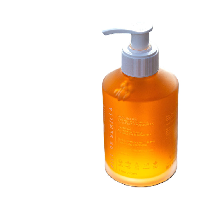 Jabón líquido de Caléndula y Manzanilla Piel de Semilla