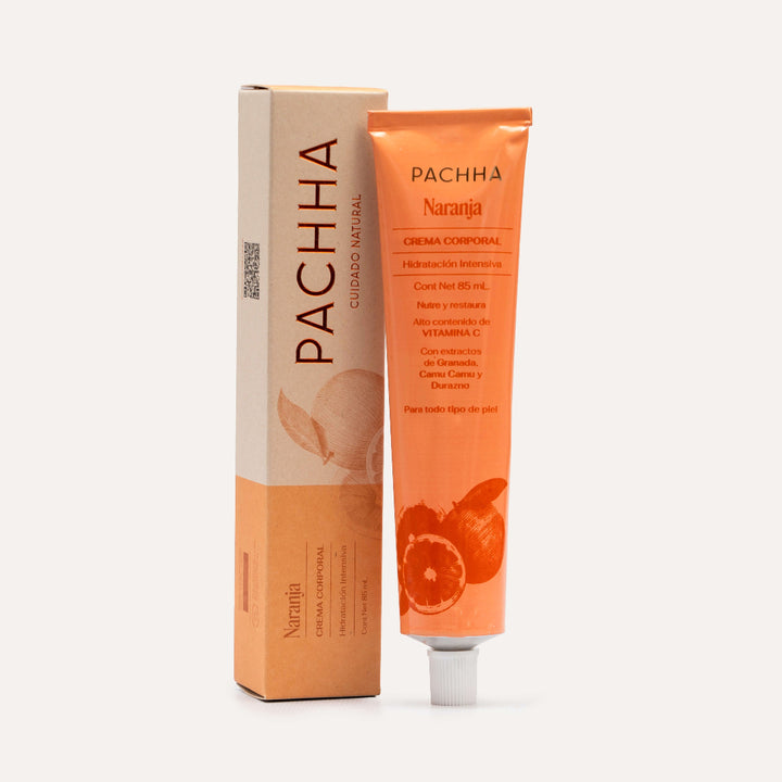 crema humectante corporal natural de naranja pachha