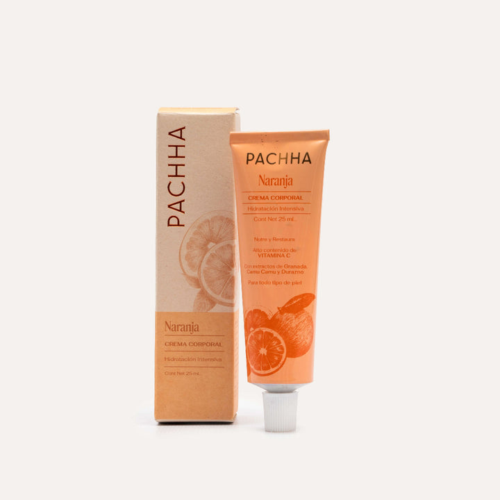 crema humectante corporal natural de naranja pachha
