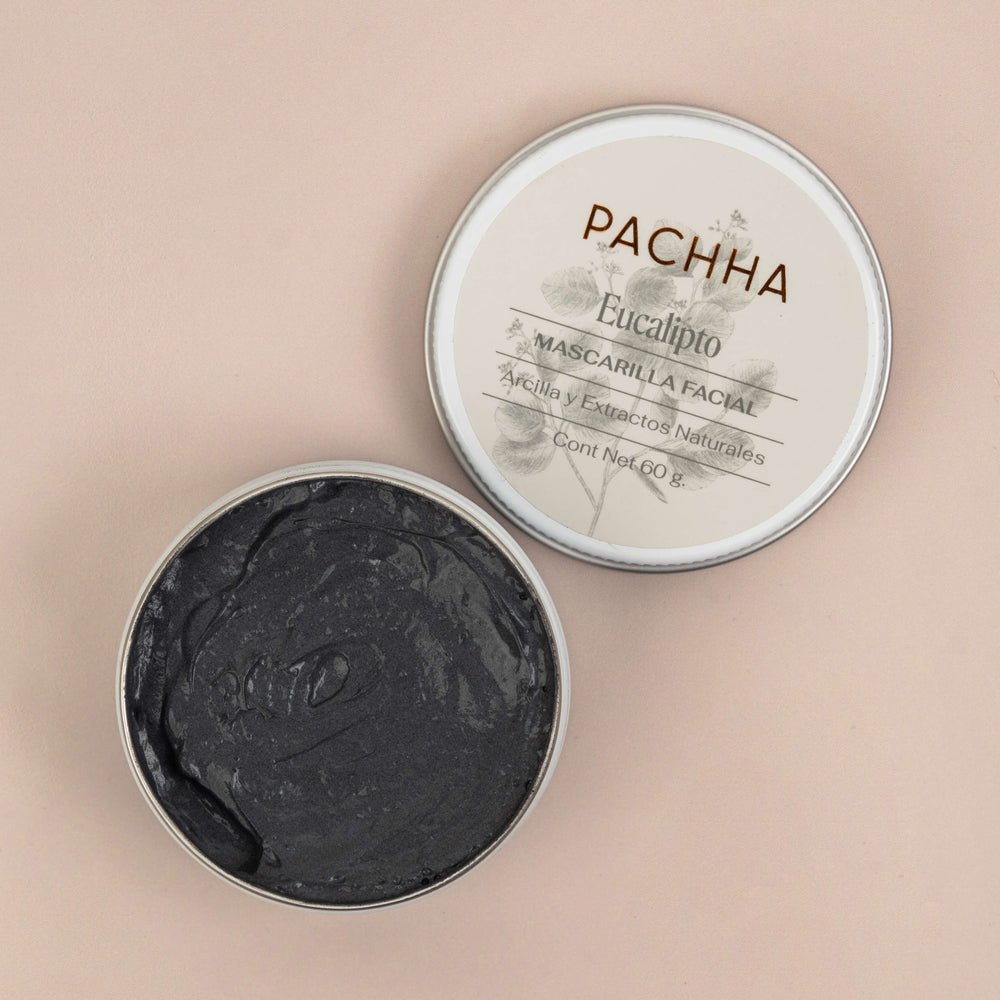 mascarilla facial eucalipto y carbón activado pachha