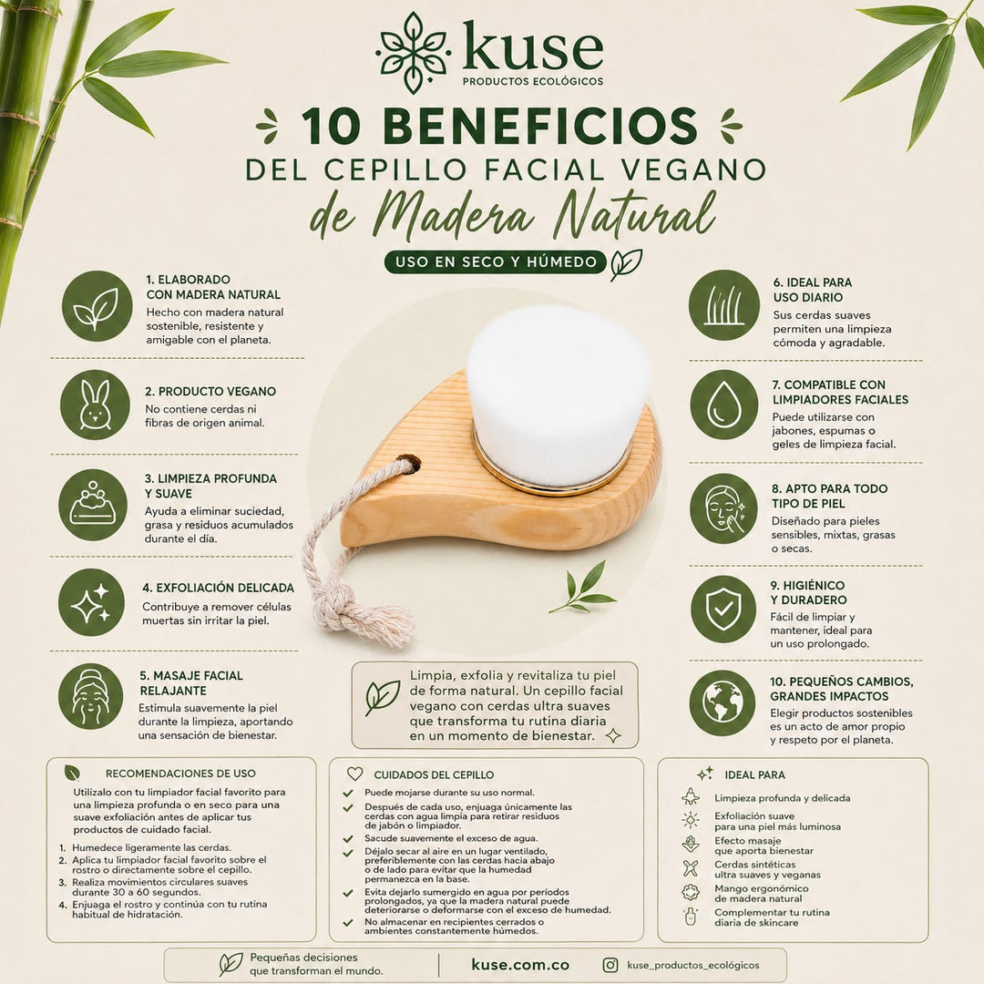 Cepillo facial vegano