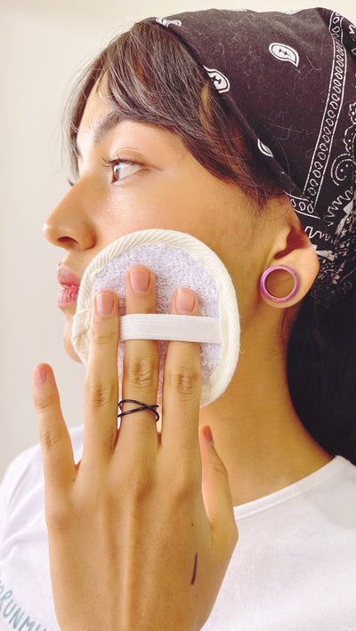 Disco facial de estropajo