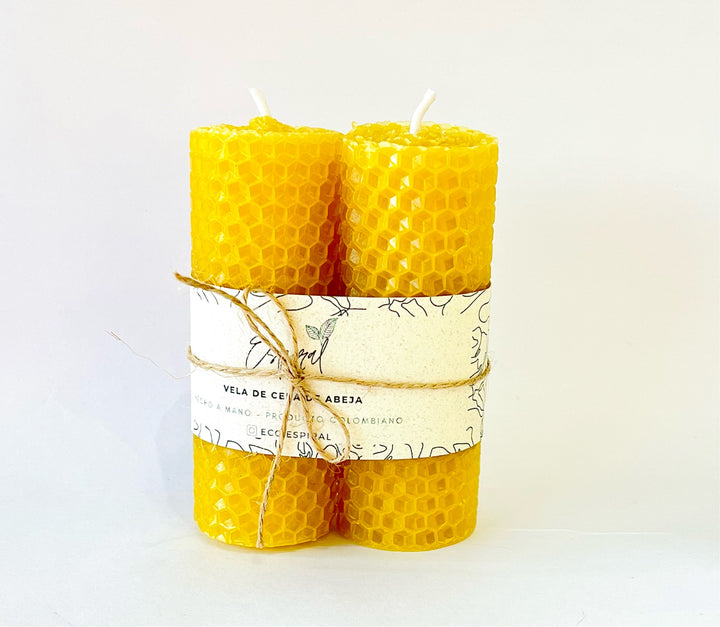 Velas de cera de abejas x 2 Espiral