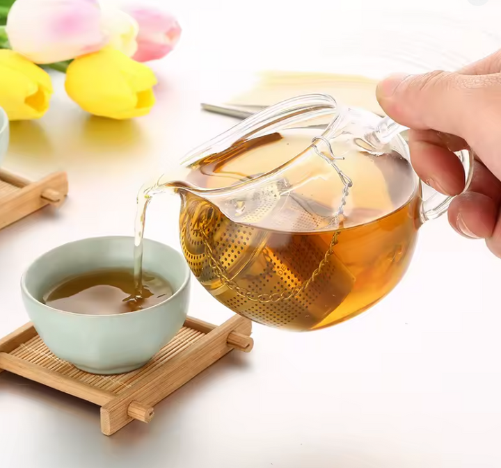 Infusor para té canastilla en acero inoxidable