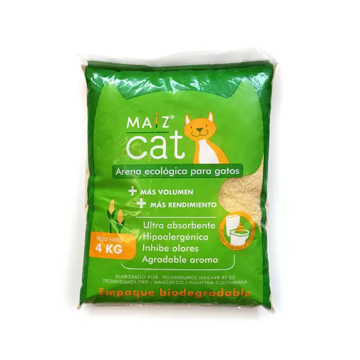 Arena ecológica para Gatos Maiz Cat