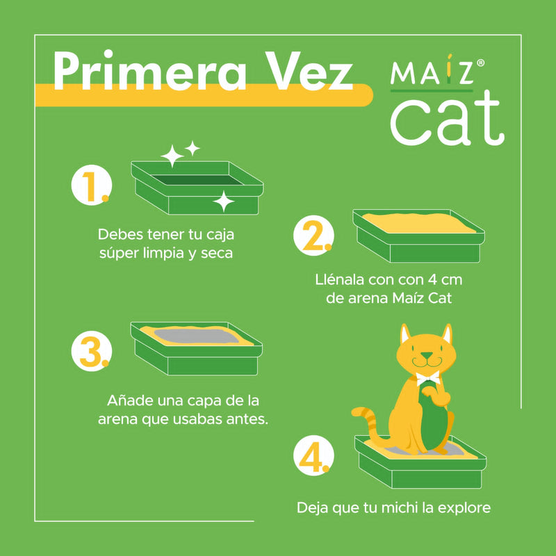 Arena ecológica para Gatos Maiz Cat